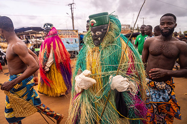 A parade during Voodoo Day in Benin